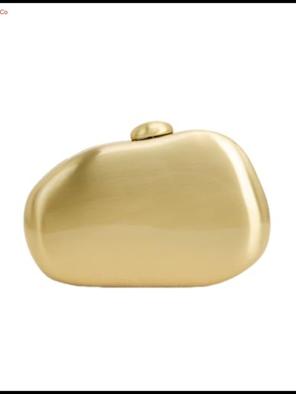 Brushed Gold Metal Clutch Purse, Evening Party Box Bag with Chain Strap